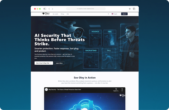Oleyes Security Website preview